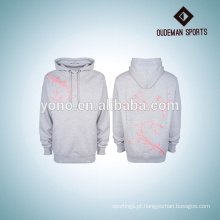 2017 hoodies em branco de alta qualidade OEM pullover atacado branco liso cinza com capuz